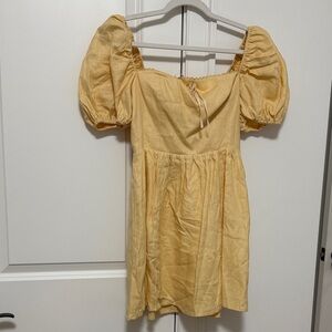 Reformation Yellow Mini Dress